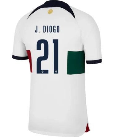 Diogo Jota #21 Portugal Auswärtstrikot Weltmeisterschaft 2022