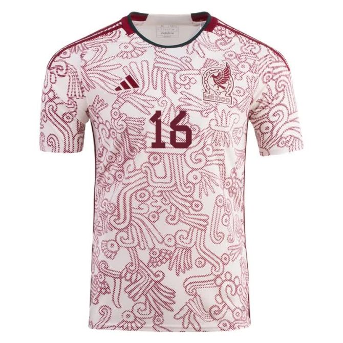 Hector Herrera #16 Mexiko Auswärtstrikot Weltmeisterschaft 2022 - Image 2