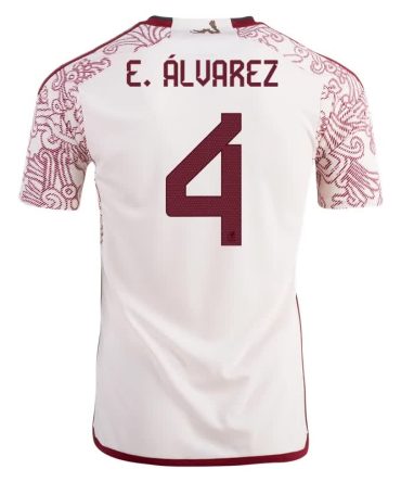 Edson Álvarez #4 Mexiko Auswärtstrikot Weltmeisterschaft 2022