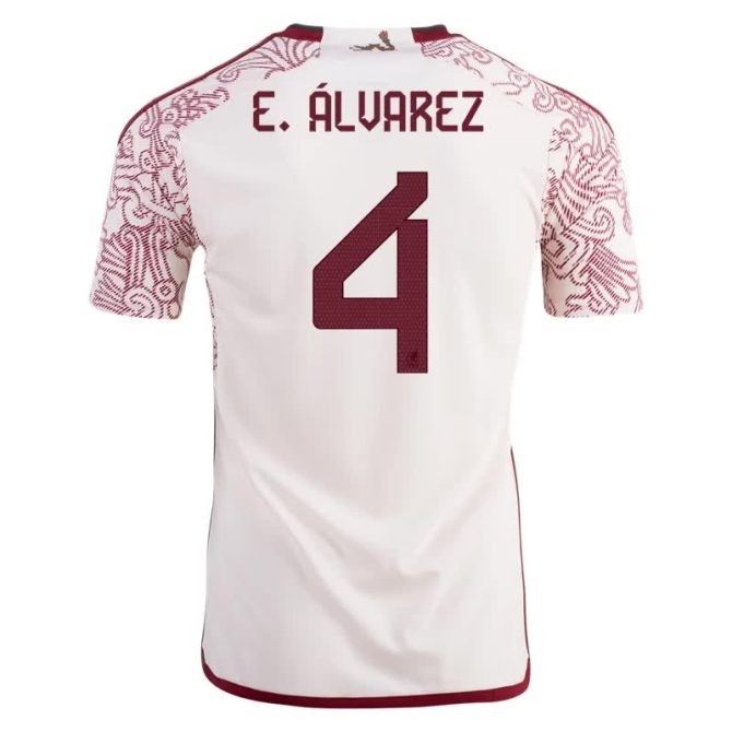 Edson Álvarez #4 Mexiko Auswärtstrikot Weltmeisterschaft 2022