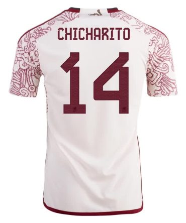 Javier Hernández Chicharito #14 Mexiko Auswärtstrikot Weltmeisterschaft 2022